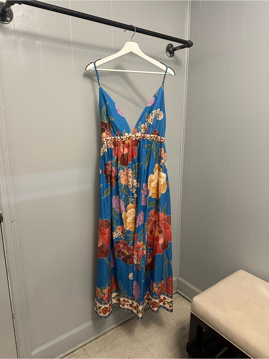 FARM Rio Dresses & Skirts - FARM Rio Blue Floral Maxi Dress with Multicolor Blooms